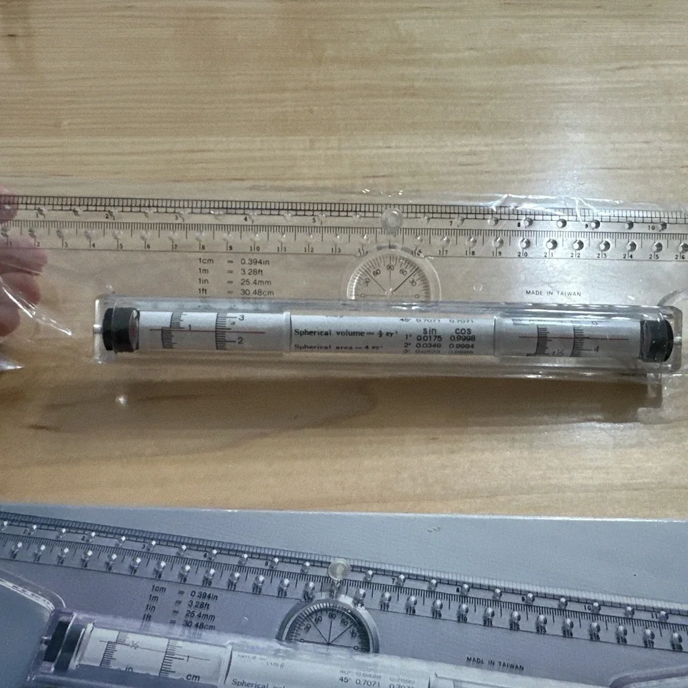 Vtg Multifunctional Drafting Drawing PARALLEL ROLLING RULER w/ Box & Directions